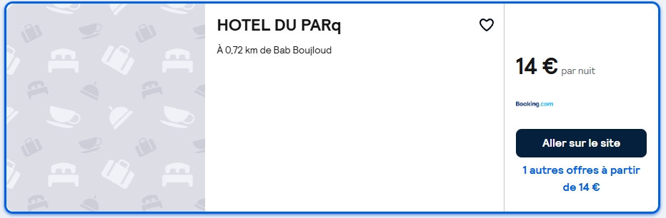hotel à 14 euros à Fès